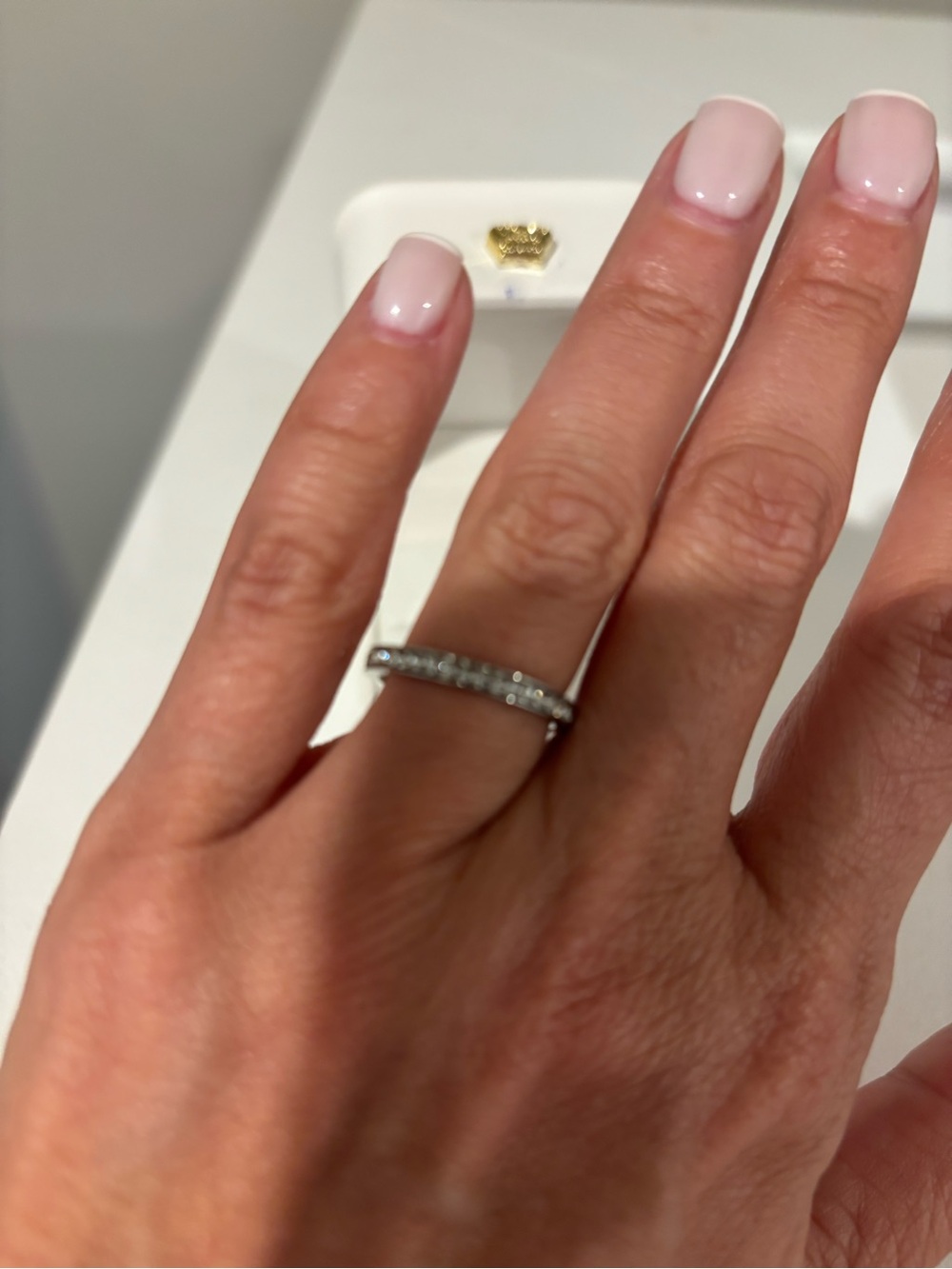 Women's Sterling Silver Diamond-Accent Eternity Band - Silver
